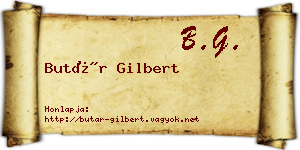 Butár Gilbert névjegykártya