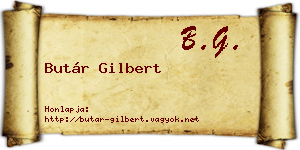 Butár Gilbert névjegykártya
