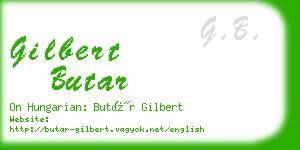 gilbert butar business card